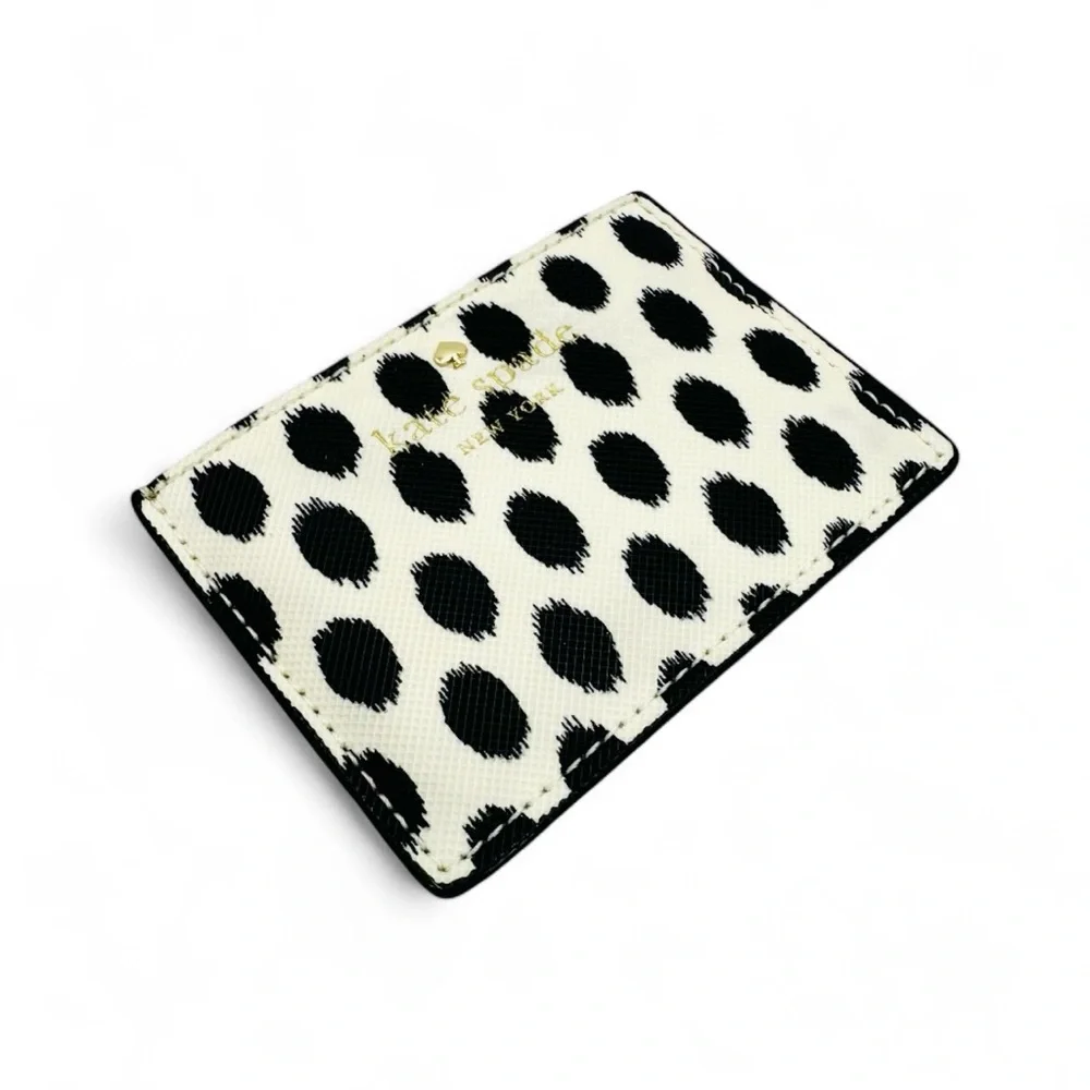 ★ Kate Spade Harding Street ikat dot Card Holder - Black/White ★